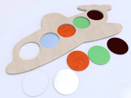 Тактильные разноцветные дощечки «Самолетик» - fgospostavki.ru - Грозный