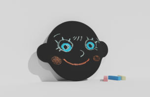 Фигурная грифельная меловая доска на тему эмоций - fgospostavki.ru - Грозный
