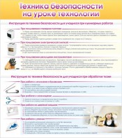 Стенд "Техника безопасности на уроке технологии" - fgospostavki.ru - Грозный