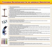 Стенд "Техника безопасности на уроках биологии" Вариант 2 - fgospostavki.ru - Грозный