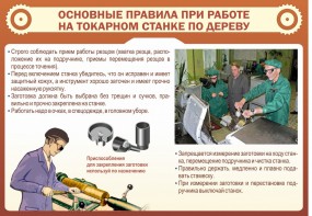 Стенд "Основные правила при работе на токарном станке по дереву" - fgospostavki.ru - Грозный