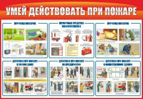 Стенд "Умей действовать при пожаре" - fgospostavki.ru - Грозный